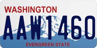 WA license plate AAW1460