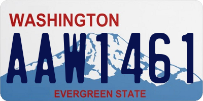 WA license plate AAW1461