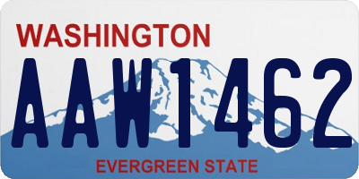 WA license plate AAW1462