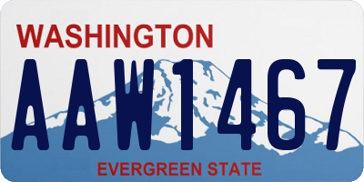 WA license plate AAW1467