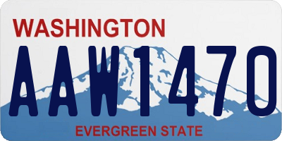 WA license plate AAW1470