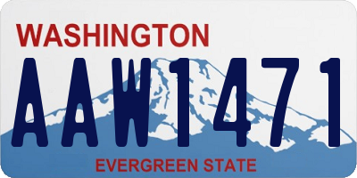 WA license plate AAW1471