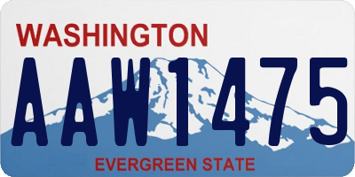 WA license plate AAW1475