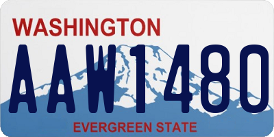 WA license plate AAW1480