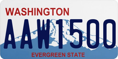 WA license plate AAW1500