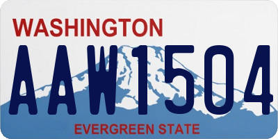 WA license plate AAW1504