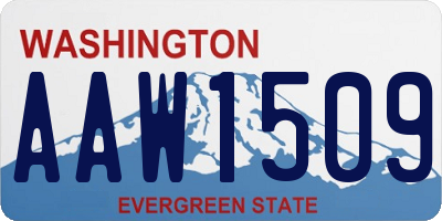 WA license plate AAW1509
