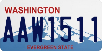 WA license plate AAW1511