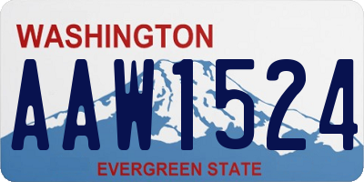 WA license plate AAW1524