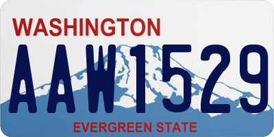 WA license plate AAW1529