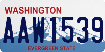 WA license plate AAW1539