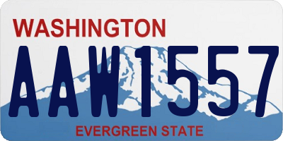 WA license plate AAW1557