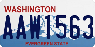 WA license plate AAW1563