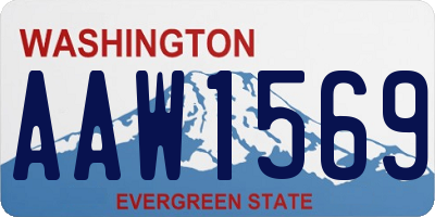 WA license plate AAW1569
