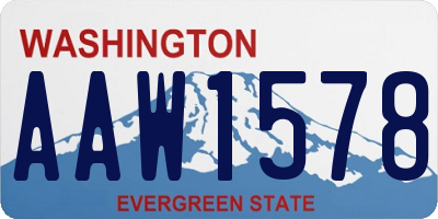 WA license plate AAW1578