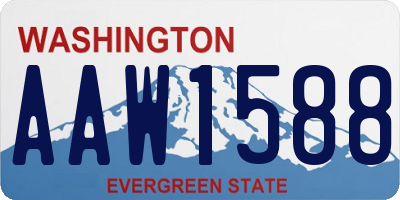 WA license plate AAW1588