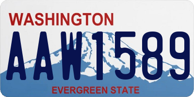 WA license plate AAW1589