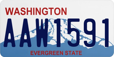 WA license plate AAW1591