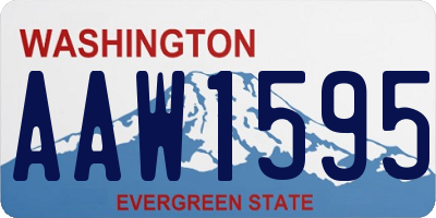 WA license plate AAW1595