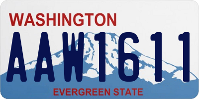 WA license plate AAW1611