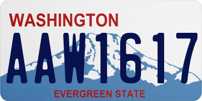 WA license plate AAW1617