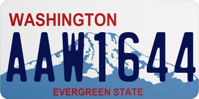 WA license plate AAW1644
