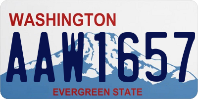 WA license plate AAW1657
