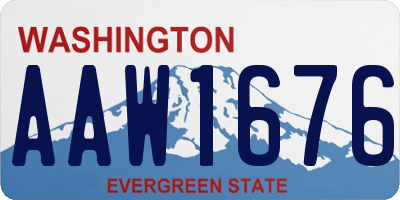 WA license plate AAW1676