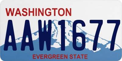 WA license plate AAW1677
