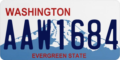 WA license plate AAW1684