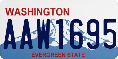 WA license plate AAW1695