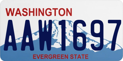 WA license plate AAW1697