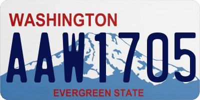 WA license plate AAW1705