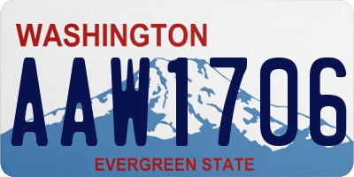 WA license plate AAW1706