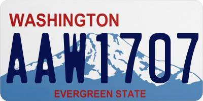 WA license plate AAW1707