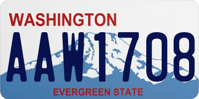 WA license plate AAW1708