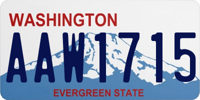 WA license plate AAW1715