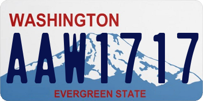 WA license plate AAW1717