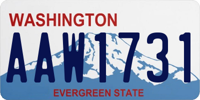 WA license plate AAW1731