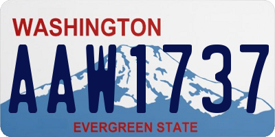 WA license plate AAW1737