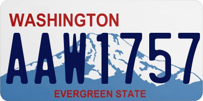 WA license plate AAW1757
