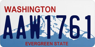 WA license plate AAW1761