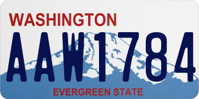 WA license plate AAW1784