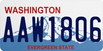 WA license plate AAW1806