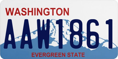 WA license plate AAW1861