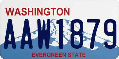 WA license plate AAW1879