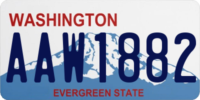WA license plate AAW1882