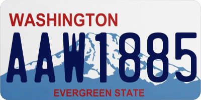 WA license plate AAW1885