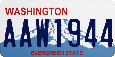 WA license plate AAW1944