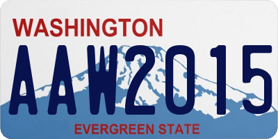 WA license plate AAW2015